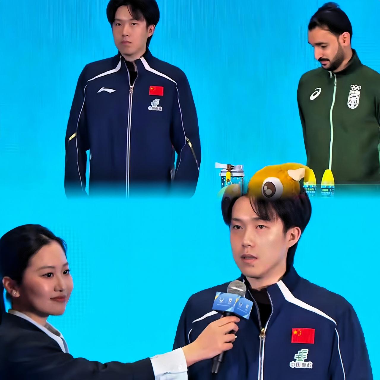 头哥抽完签被记者问到：来海口感觉这儿的风景美食咋样？头哥说：“海口挺美