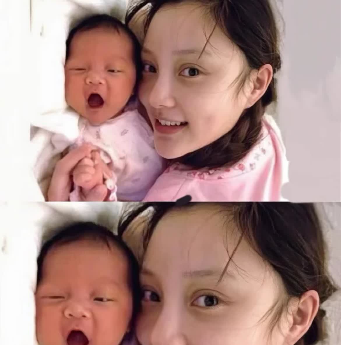 我去...李小璐这素脸。。李小璐刚生完宝宝素颜也好漂亮，还有这看不见发缝的头