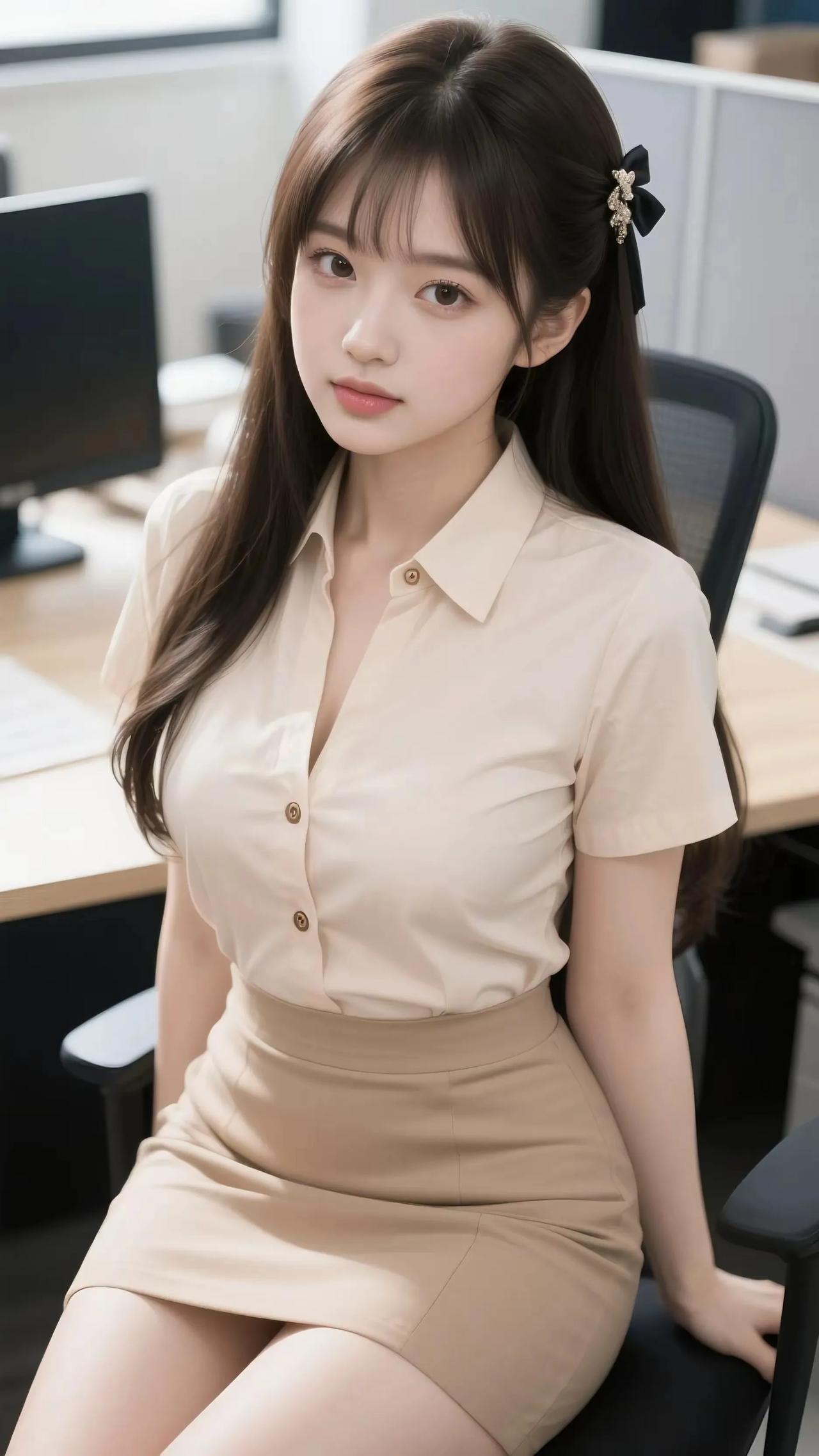 你喜欢哪一种气质的美人?俏皮型美人，活泼灵动，充满活力。制服丝袜