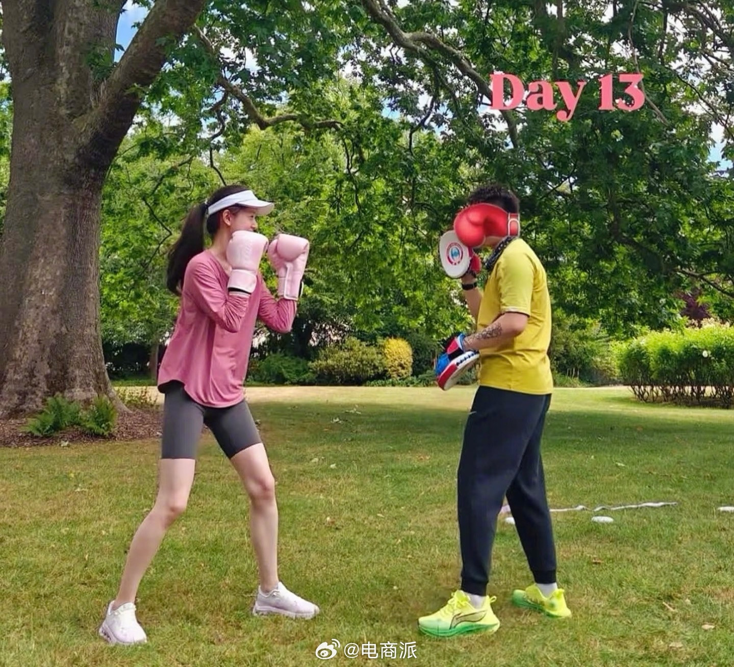 章泽天又晒素颜健身照，太自律了。​​​