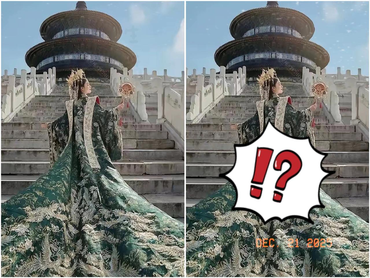 天坛这一手拉偏架，玩得是真溜。​说是怕挡路，反手就把明制汉服摊全给拆了。还挂