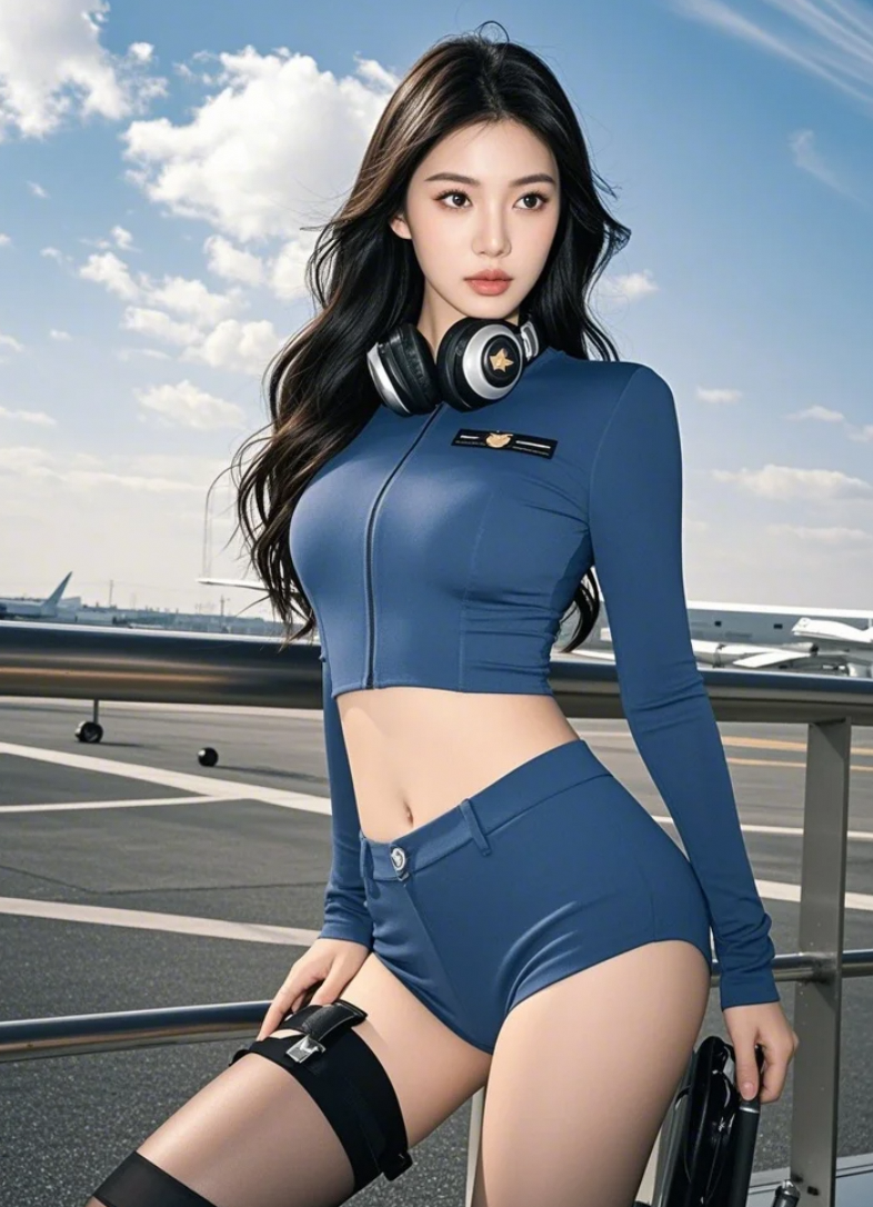 少妇空勤行，野性魅力与机场的激情碰撞