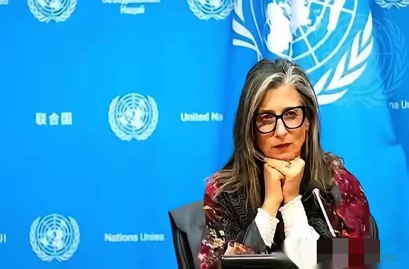 联合国里，终于来了个狠人。一个叫阿尔巴内塞的女人，当着全世界的面，把一份报告直