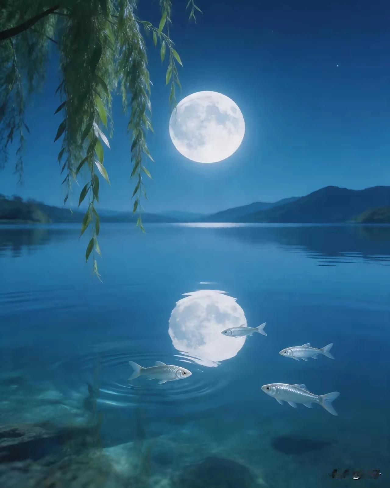 上联：水清鱼读月下联：山静鸟谈心
