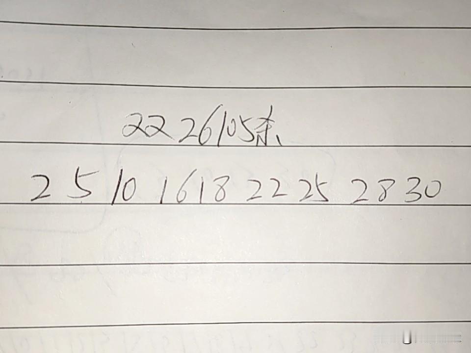 双色球26105期排码02、05、10、16、18、22、25、28、30上