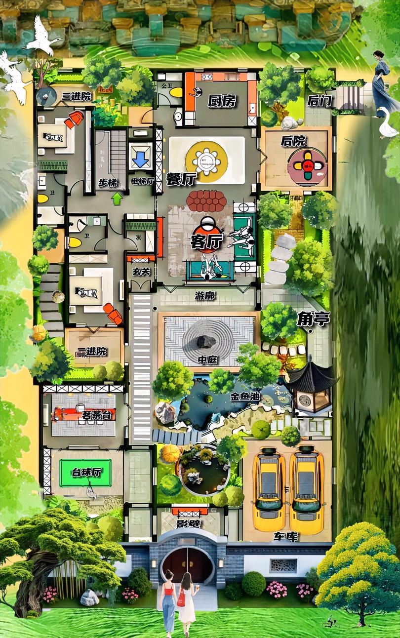 挺安分的我，看见506㎡想过风一样的院子，布局是世上最柔软，动线却是最锋利的魔力