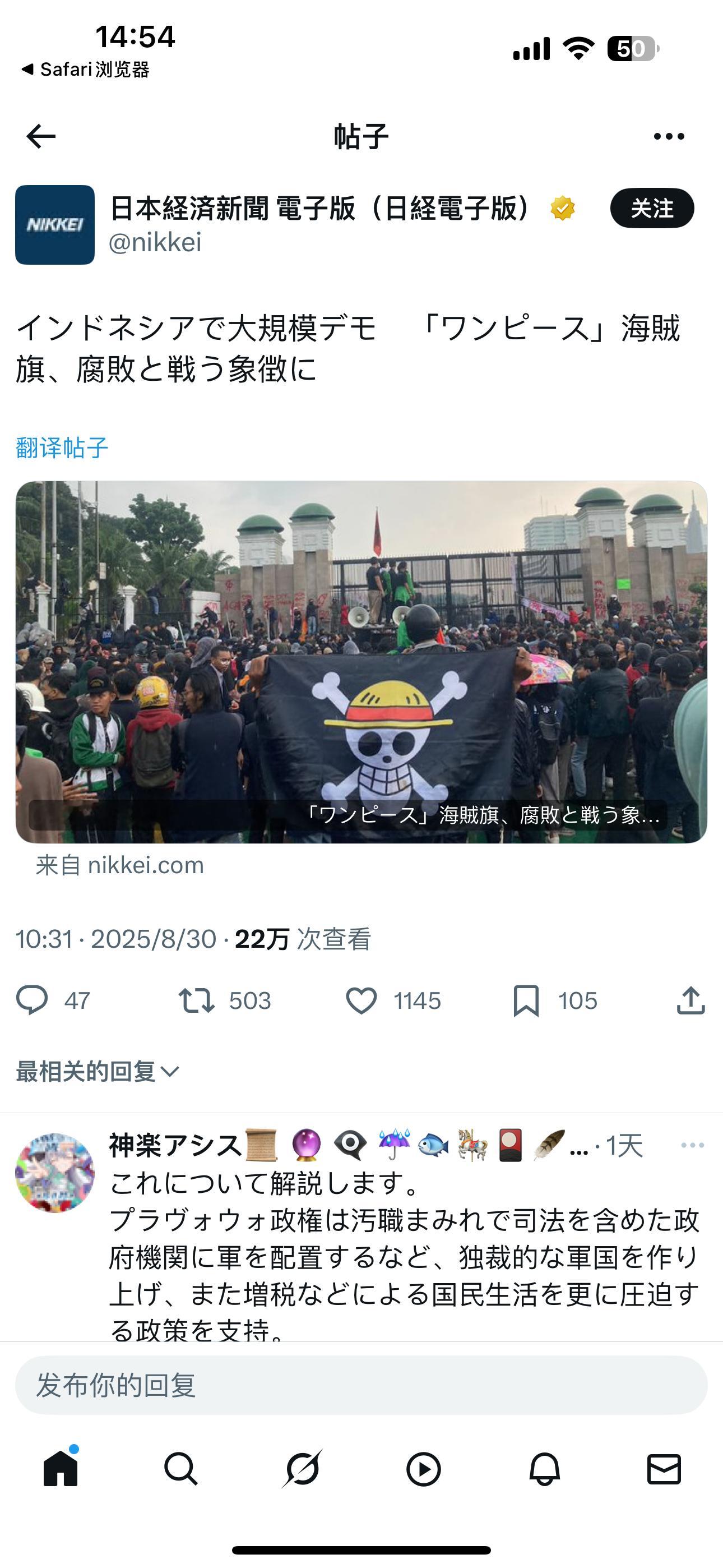海外新鲜事印尼多地爆发大规模示威游行好奇海贼王的旗子咋就成了印尼这波抗议游行的