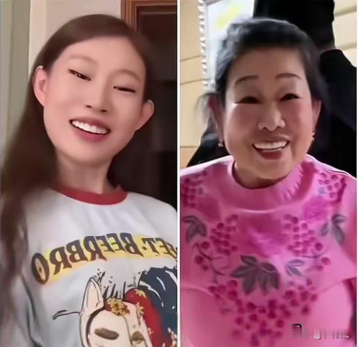 隔代遗传真的太强大了，小沈阳女儿沈佳润和奶奶长得非常像。眉眼神态十分相似，笑容几