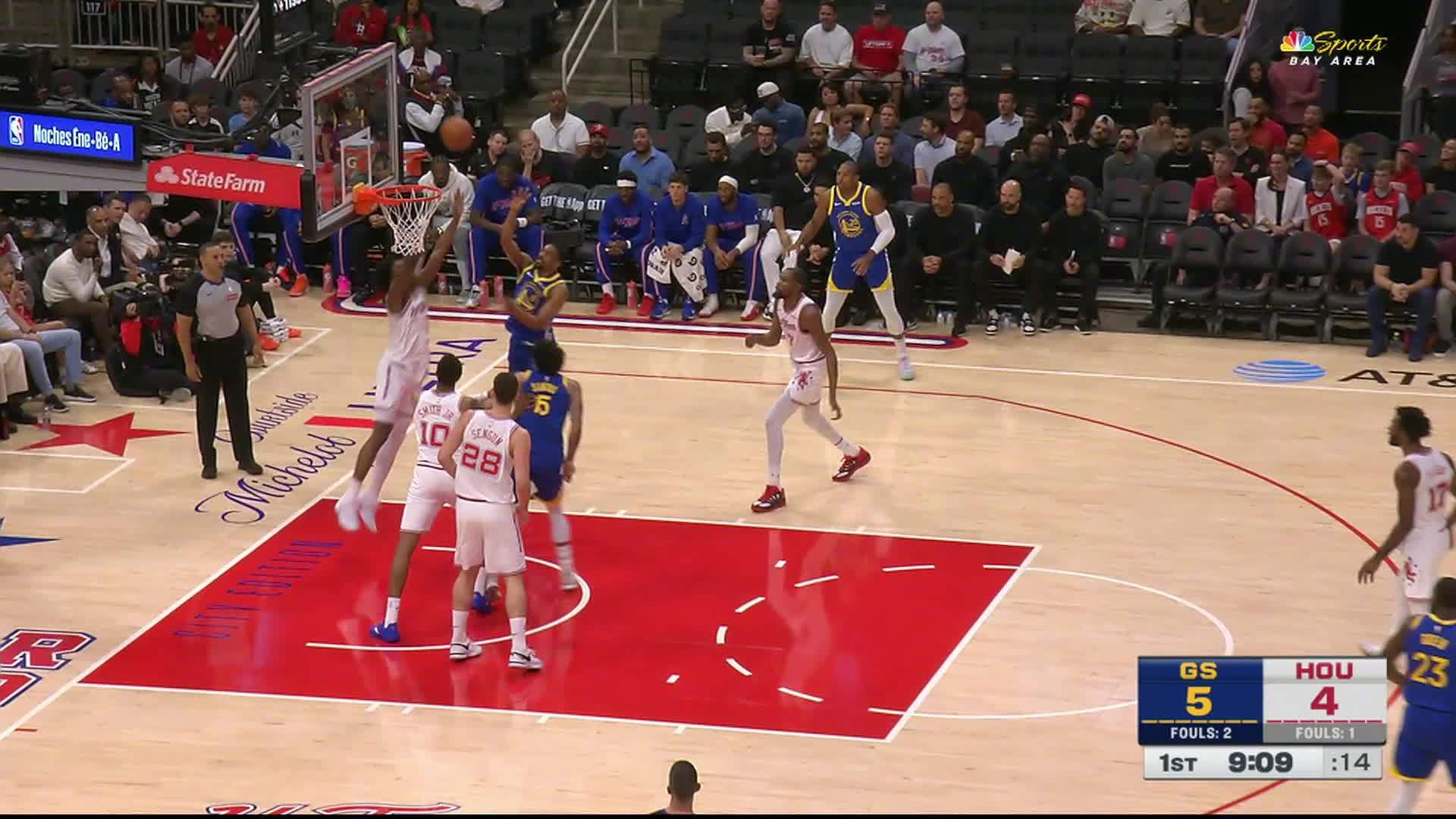 梅尔顿2分入账✌️勇士11:6火箭。勇士vs火箭