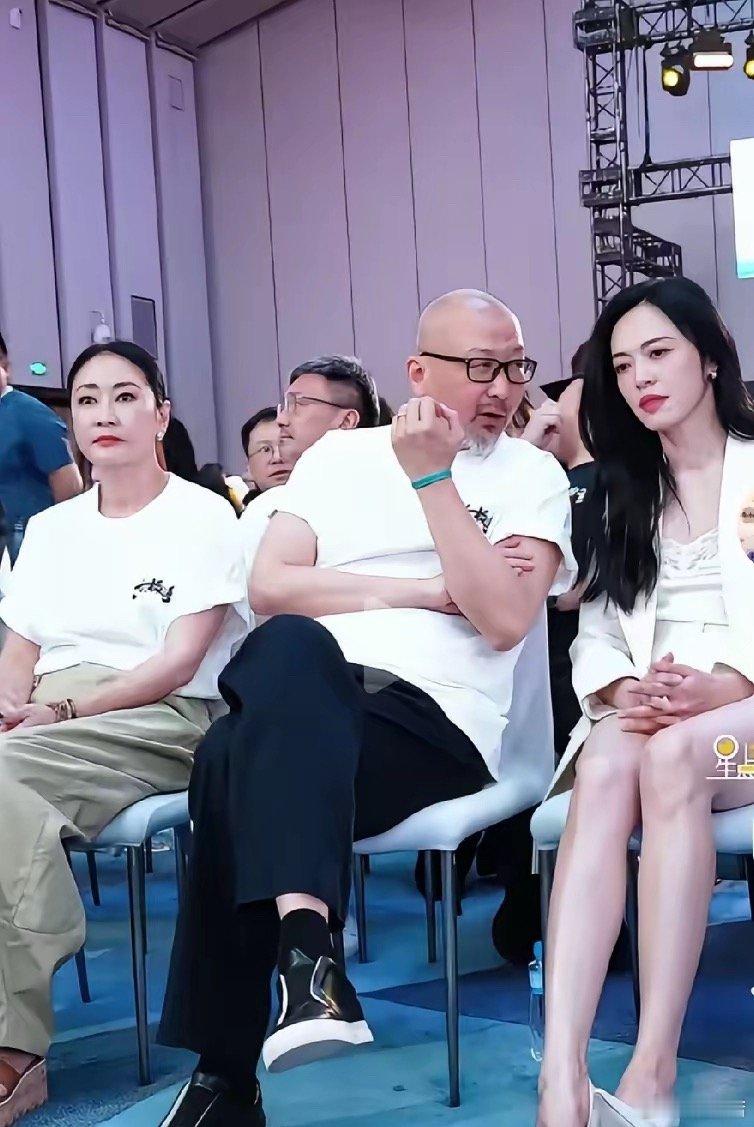 导演管虎和妻子梁静出席活动，现场管虎全程和旁边大美女姚晨热聊不停，感觉他老婆的眼神都充满敌意…​