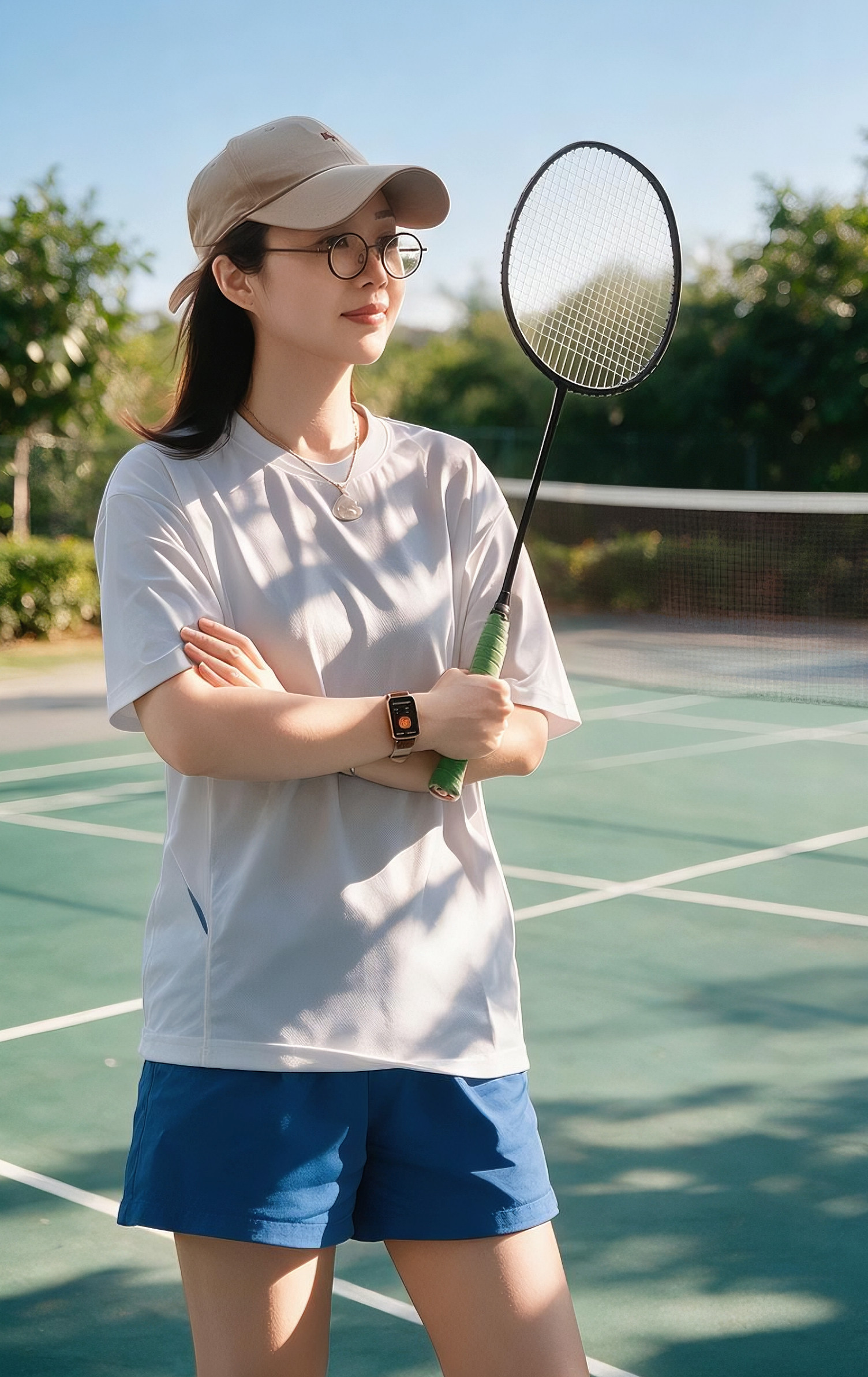 今天来试试荣耀手环11Pro的羽毛球模式，我带着去小区的羽毛球场打了一场，回来