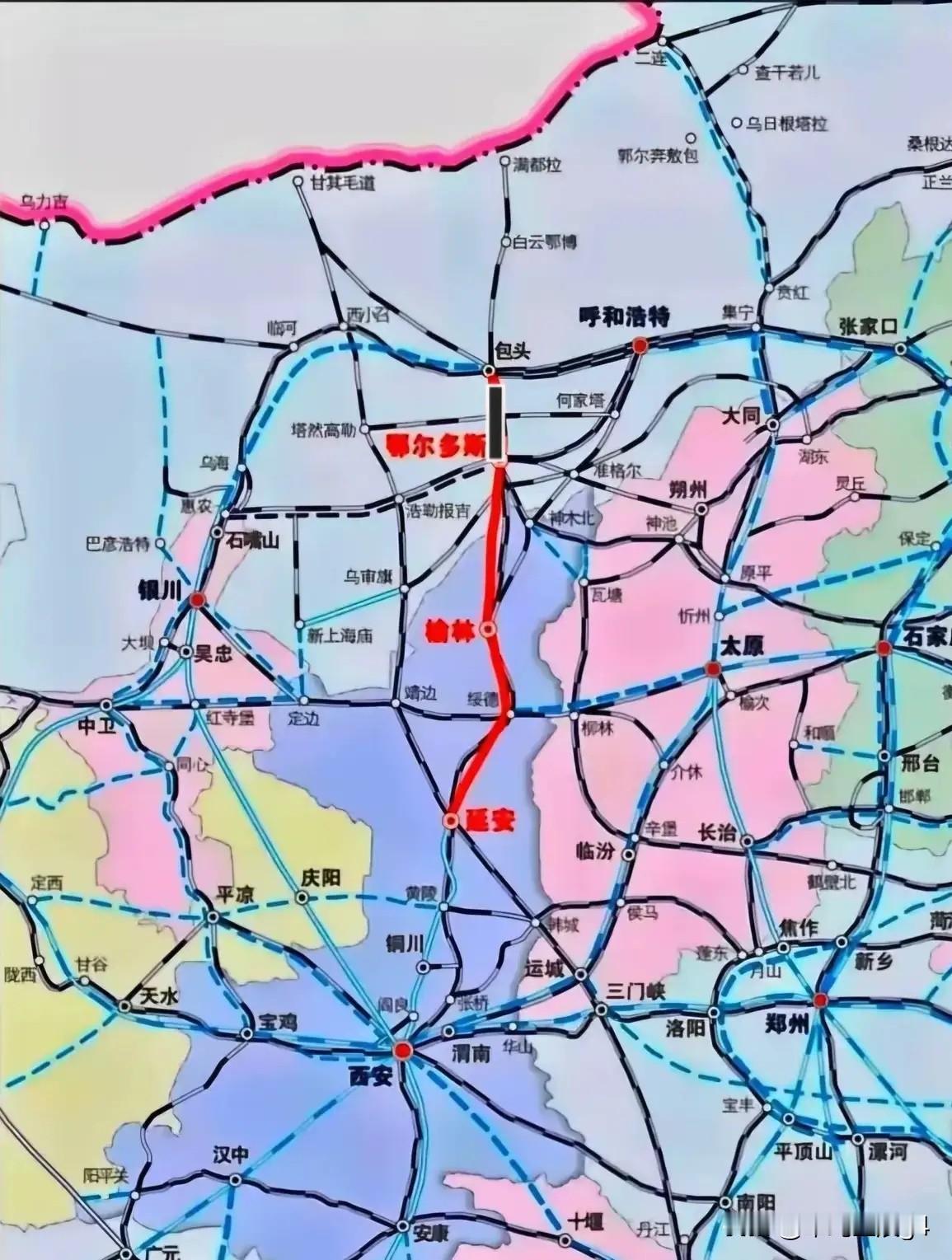 这几条铁路原计划2025年开工，现在预期到明年包鄂榆高铁是呼包鄂榆城市群中的