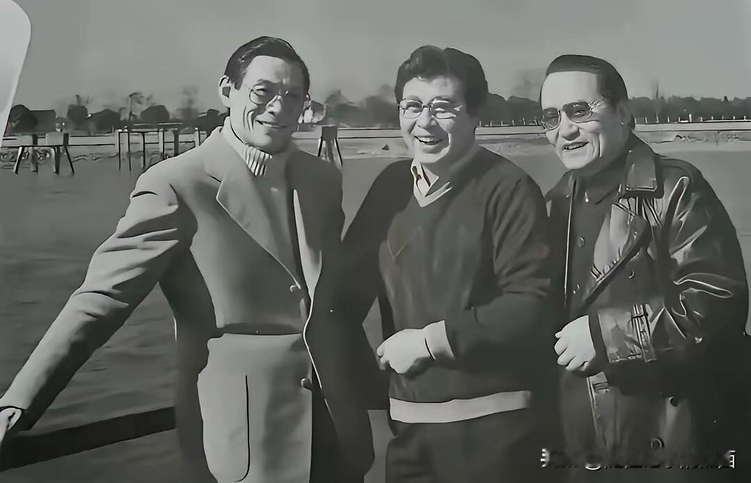 中间这一位是从年轻一直帅到老的美男子王心刚，阳刚有型，阳光，帅气，笑容迷人，他的