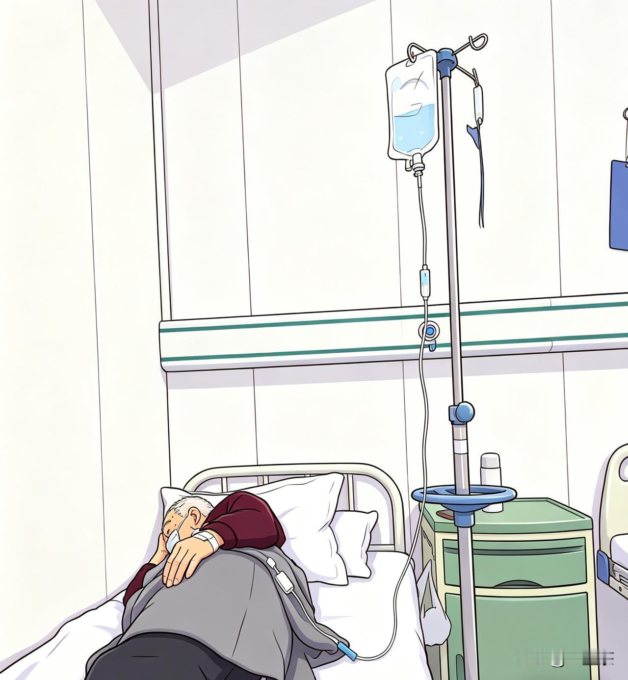 今天老头去医院输液（西妥昔单抗），我俩早晨6点50出家门，打车到医院才7点半。