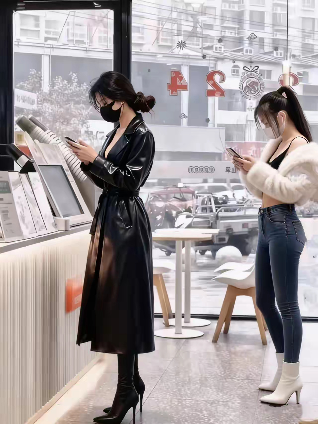 时尚美女，气质优雅。