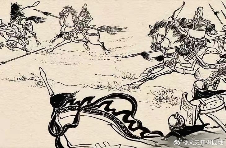 三国打哪指哪。在一场战斗中，此将有心展现一下自己百步穿杨神技，伸手摘下弓箭，左