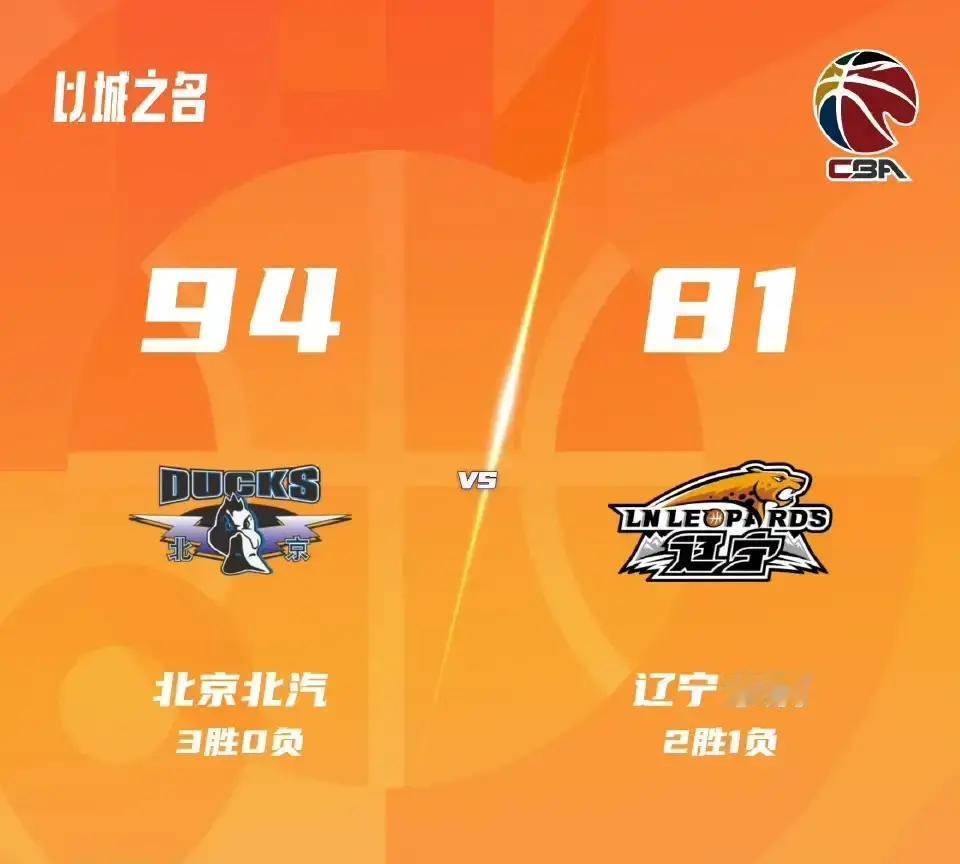 京辽大战，又吵又闹。首钢94比81把辽宁按在地上，三连胜。前三节你追我赶，辽