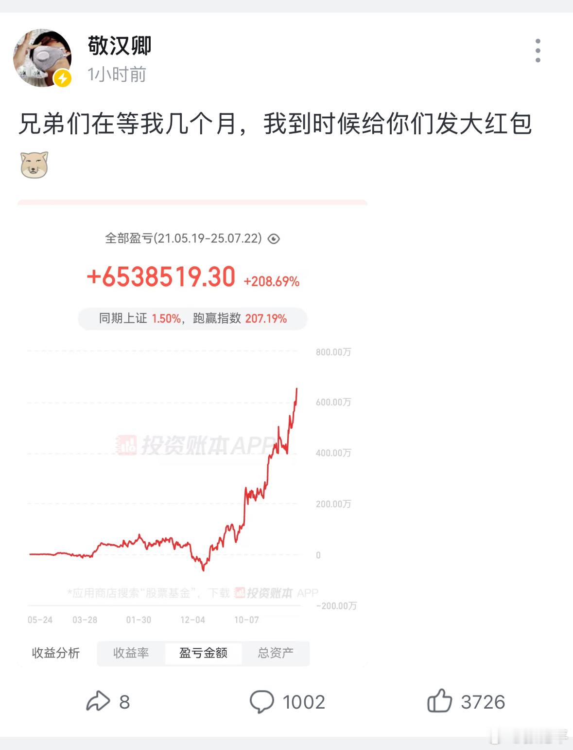 不懂炒股，敬汉卿这是啥水平啊？感觉他做了这么多年的美食内容，最后还不如股票挣得多