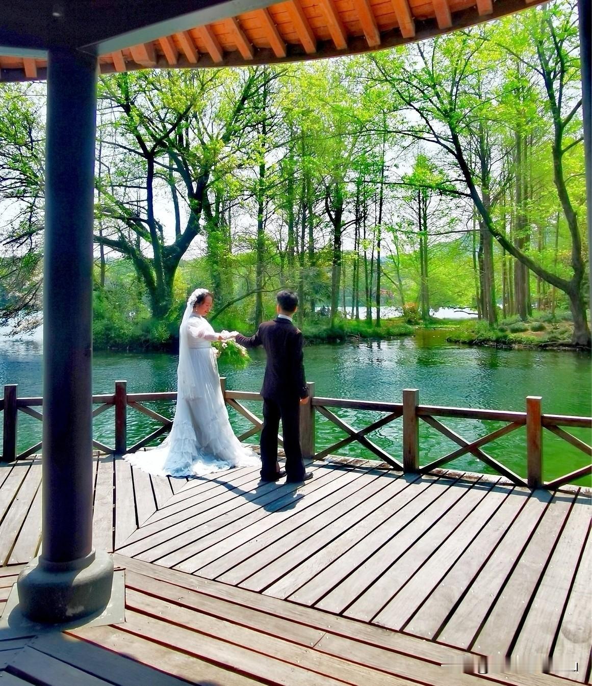 徒步杭州西湖杨公堤旁茅家埠村，茅家埠景区是一处‌清幽野趣的水乡秘境‌，以“茅乡水