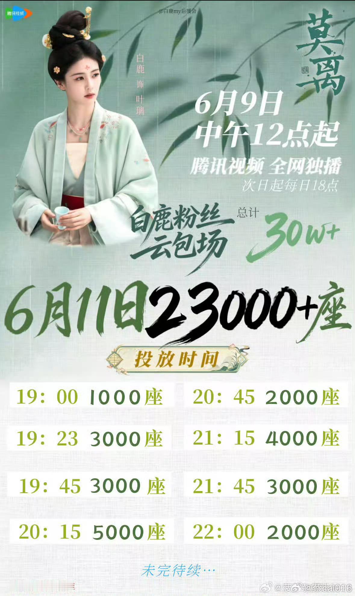 白鹿粉丝今天别被任何热搜分散精力，你们现在应该去腾讯莫离讨论区弹幕区，把差的数