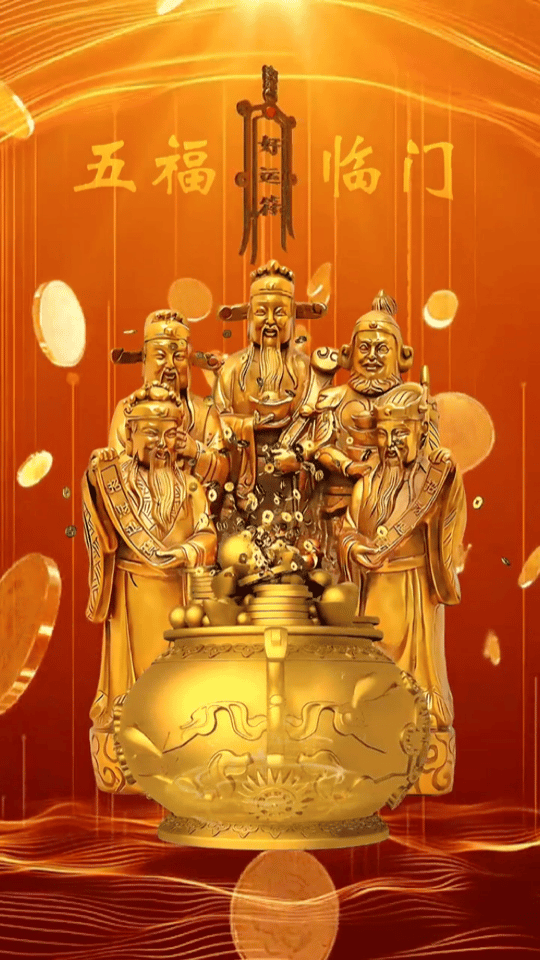 大吉财神赐福，正财偏财横财旺，财源滚滚到家来