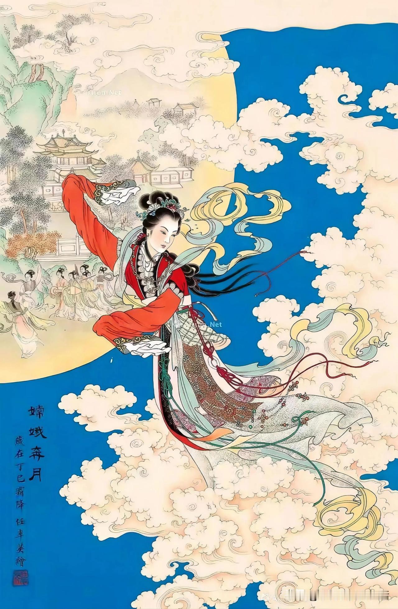 嫦娥奔月，仙子舞袖。
