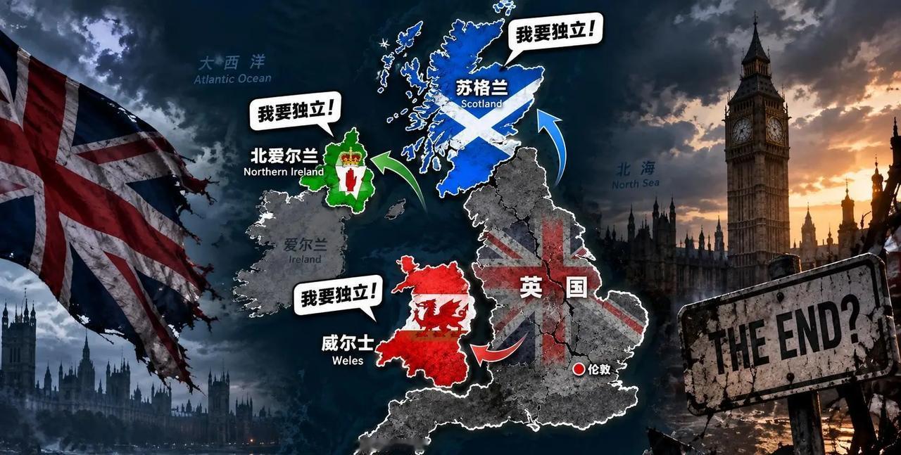 风水轮流转。当年满世界埋雷的伦敦，这回被自己点的火反烧，联合王国真要散架了？