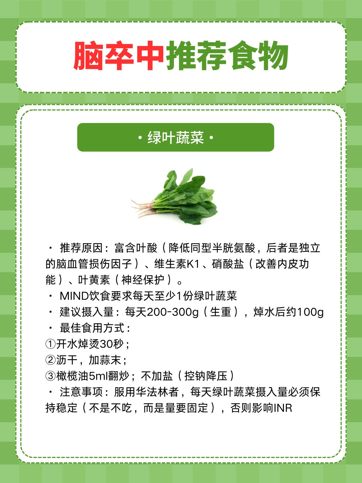 适合脑卒中的8类食物卒中的饮食管理面临两个完全不同的挑战：急性期的安全进食（吞