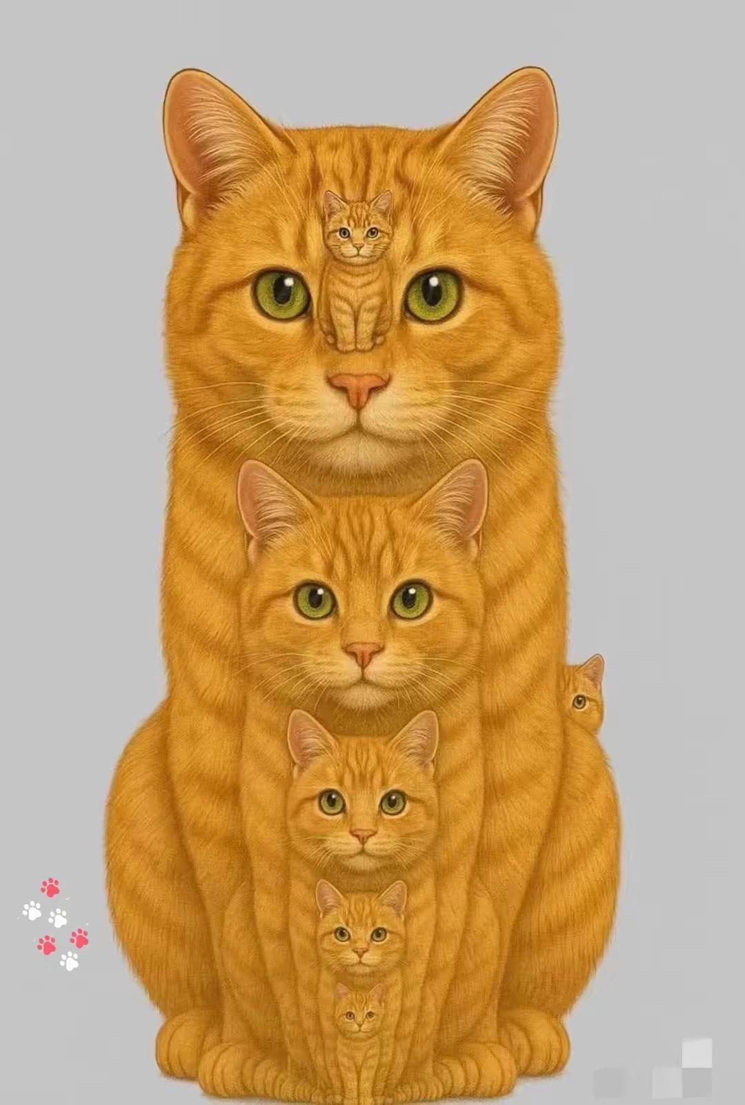 谁的眼神好使，看看图中有几只猫？