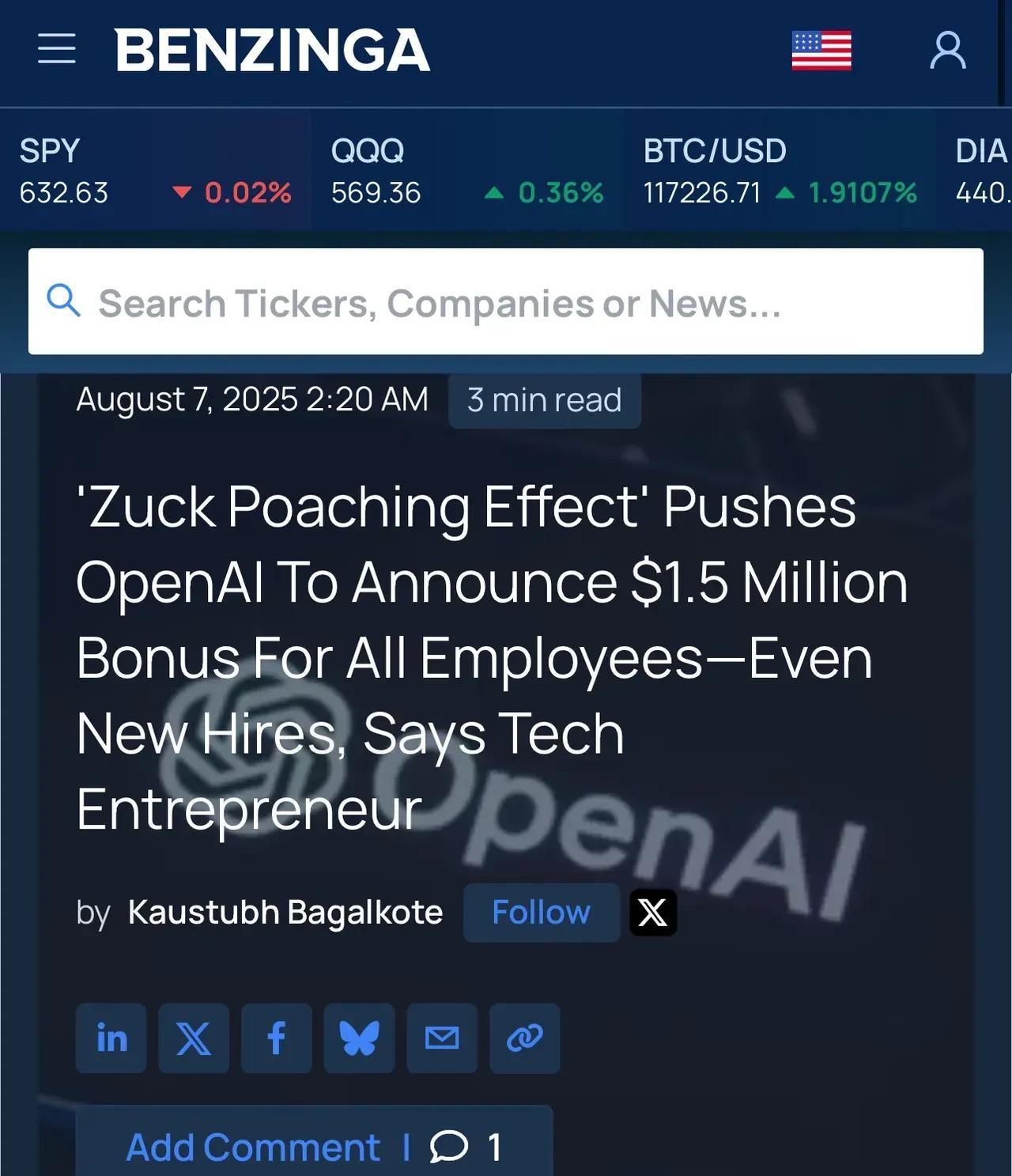 中美AI竞争：百万富翁与千万富翁的对决！今天OpenAI的一条消息全网刷屏：