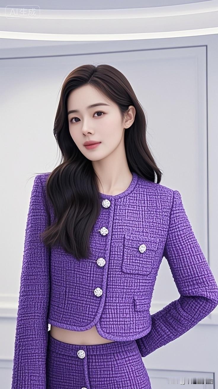 优雅紫色套装，尽显时尚魅力！