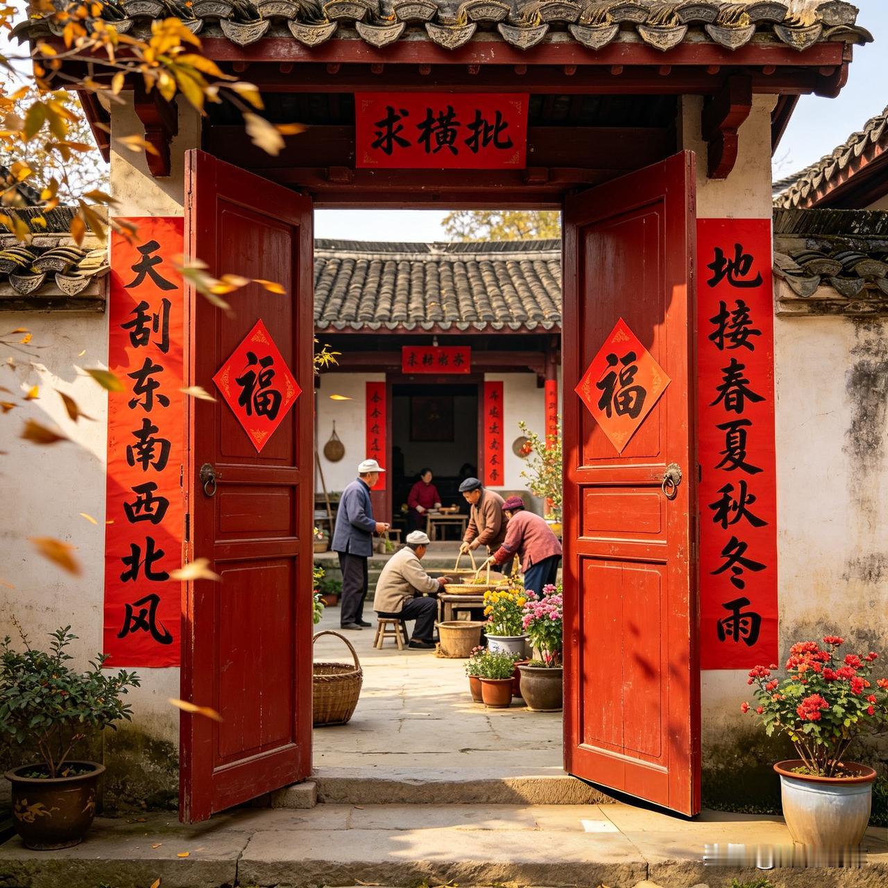 上联、下联均已出，诚邀各位赐横幅——上联：天刮东南西北风下联：地接春夏秋冬