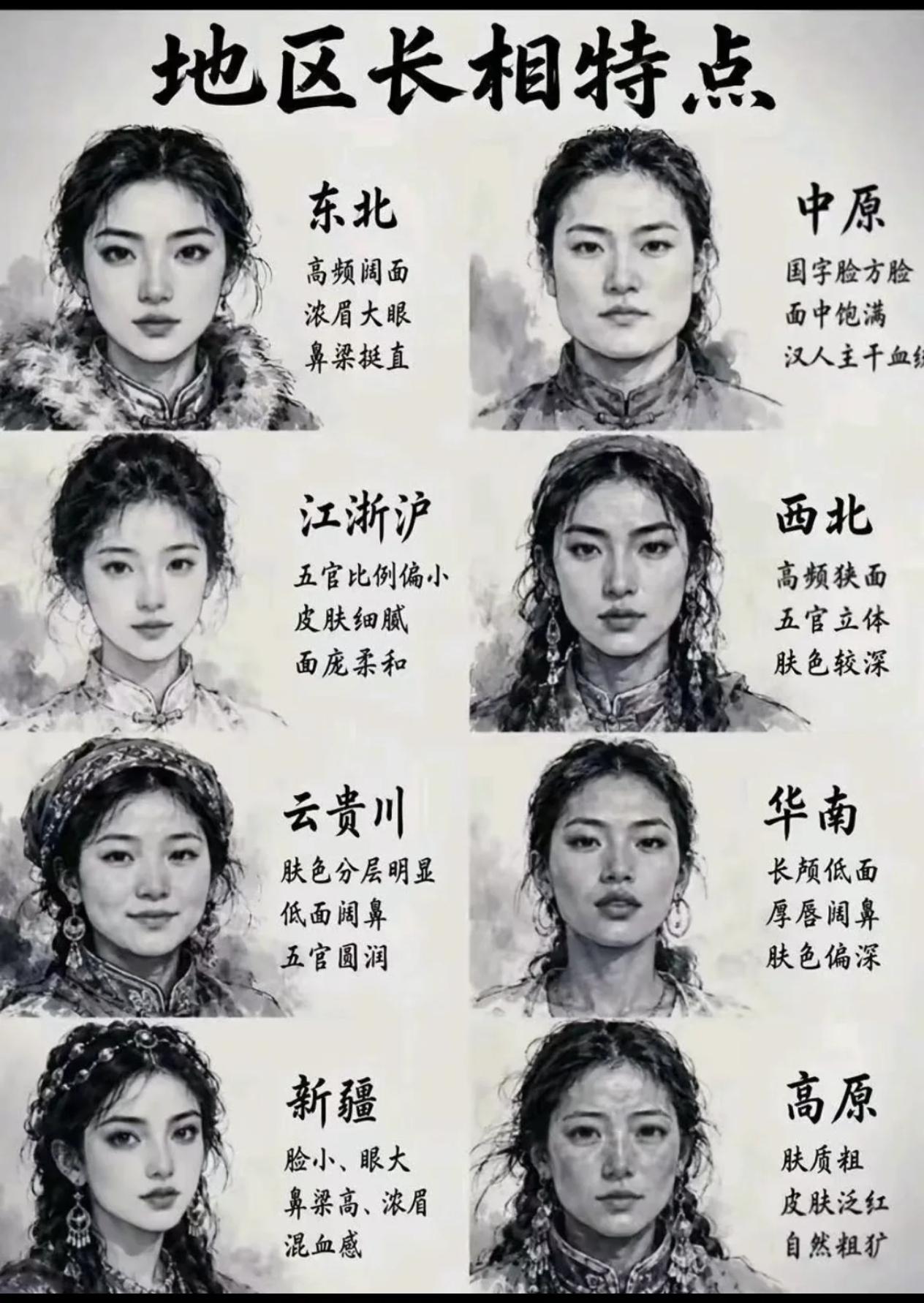 哪一种面相第一眼给你一种惊艳的感觉？一方水土养育一方人，果真没错，一看就长的