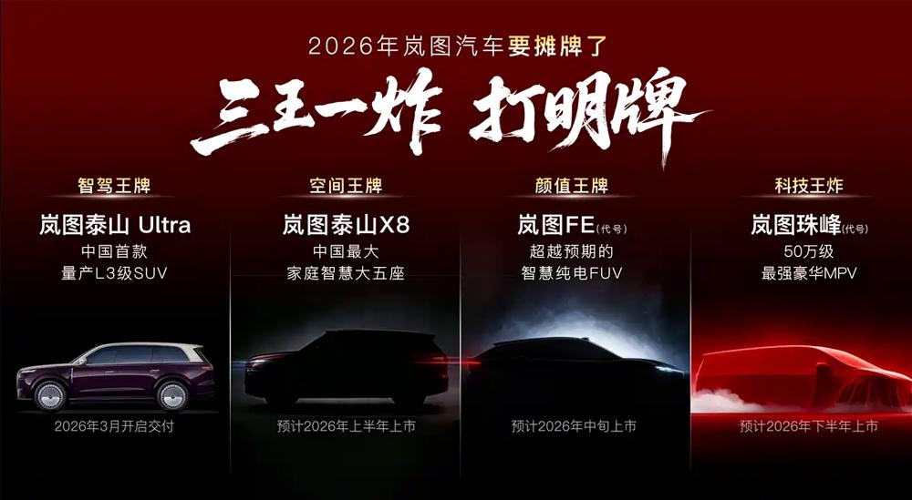 岚图汽车这次发布的2026年“三王一炸”规划，显然想通过与华为的深度解绑，重