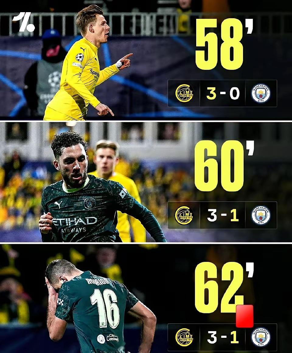 瓜迪奥拉该下课啦！曼联2-0曼城的含金量持续下跌，博德闪耀在北极圈主场3-1战胜