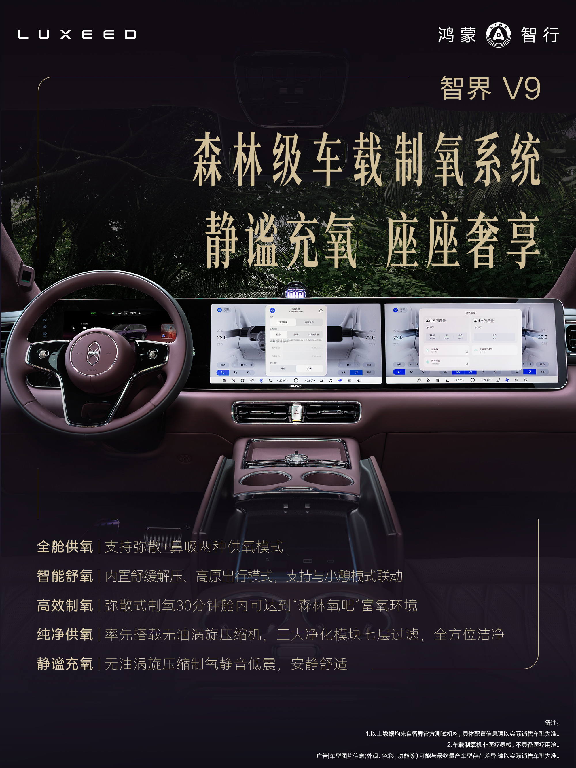 第一台搭载制氧机的MPV来了有点意思，很多车企没想到，智界V9想到了这点。说实话