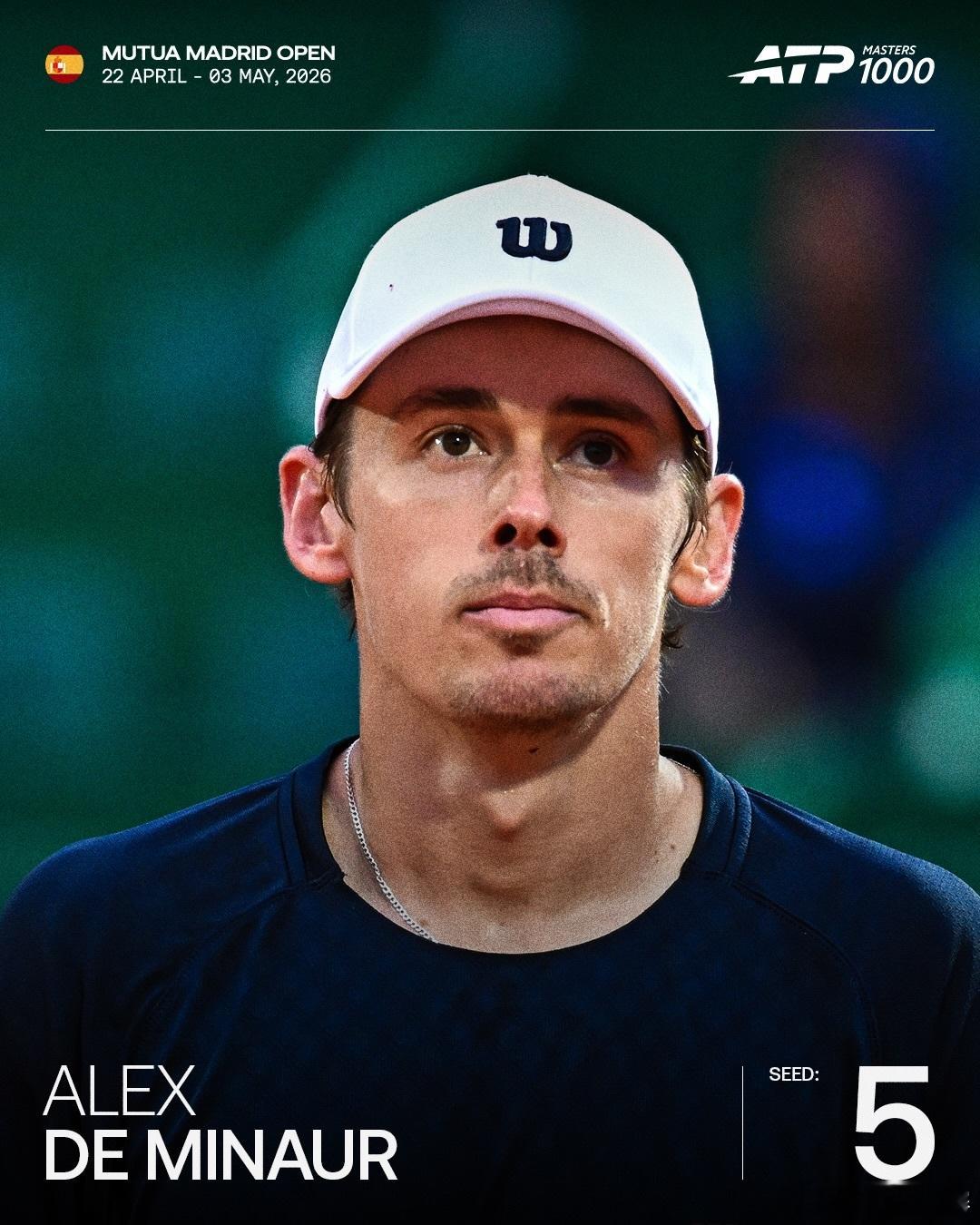 ATP1000马德里大师赛前八种子🙌冠军会从这八人之中产生吗？🤔网来不息A