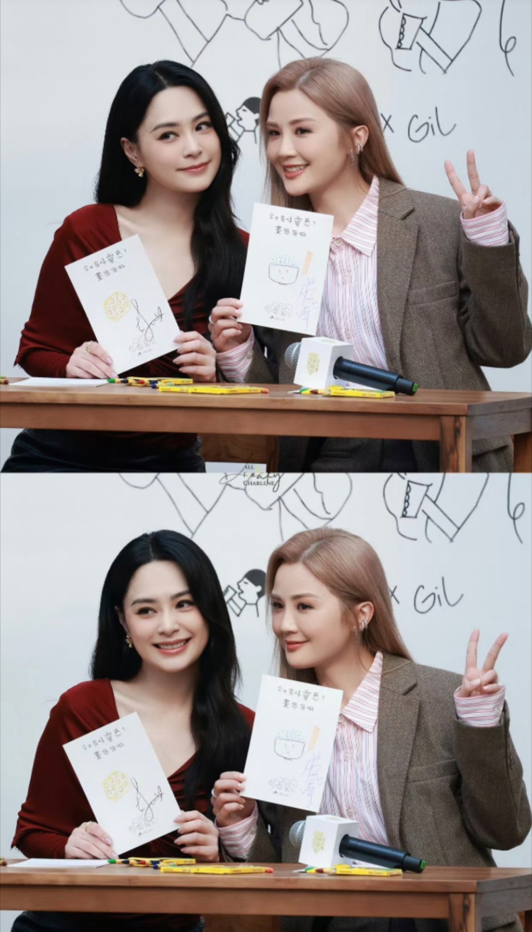 44岁阿娇与43岁阿Sa同框救命，阿娇这状态也太能打了，完全看不出年纪。阿Sa也