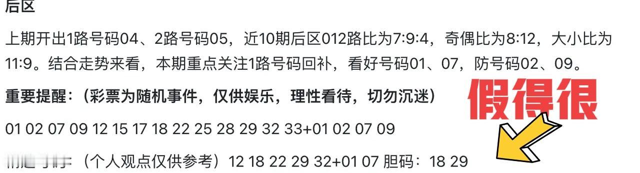 假得很又来了，其实杀号，它还是比较专业的！这一期比较有趣的是，前区龙头号码居然是