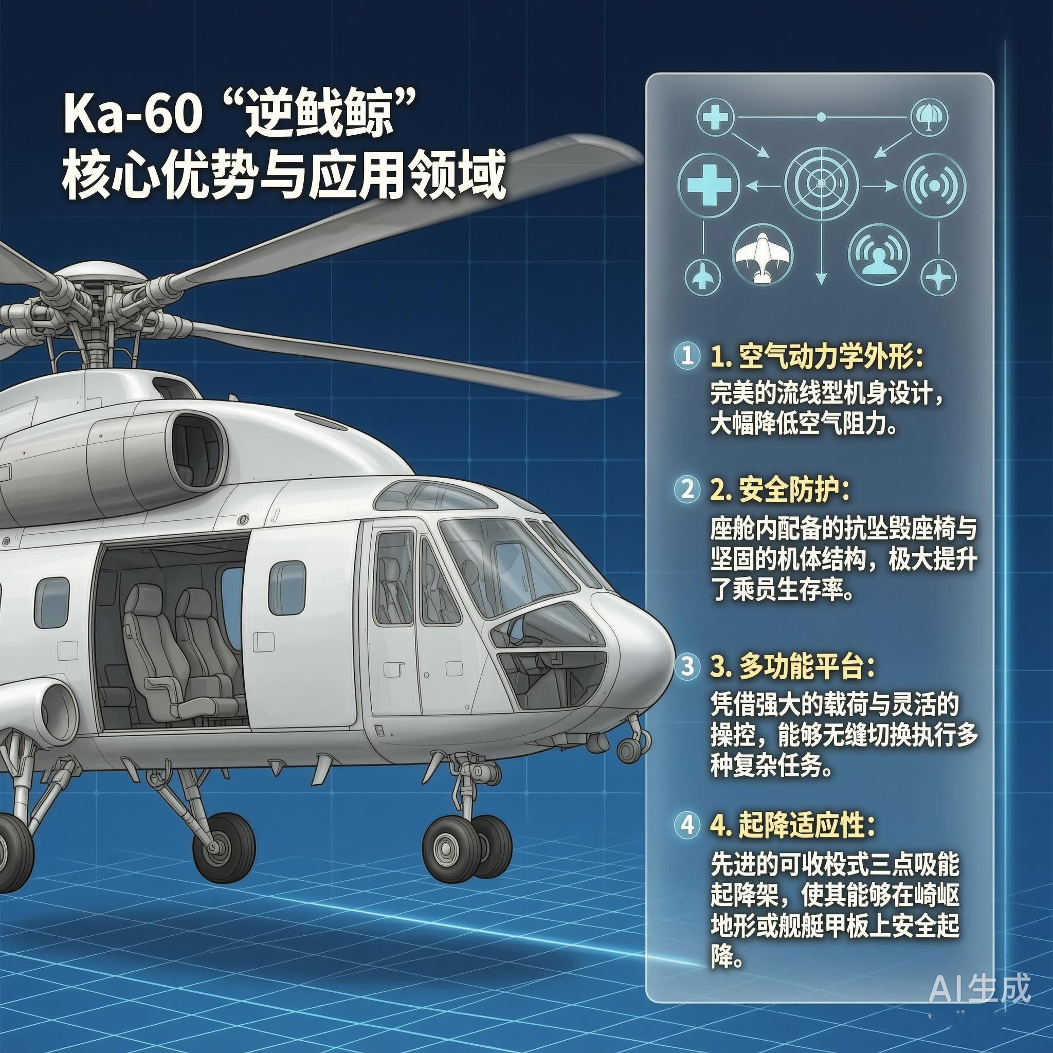 军事ai新视野俄罗斯Ka-60“逆戟鲸”直升机Ka-60“逆戟鲸”（Kasat