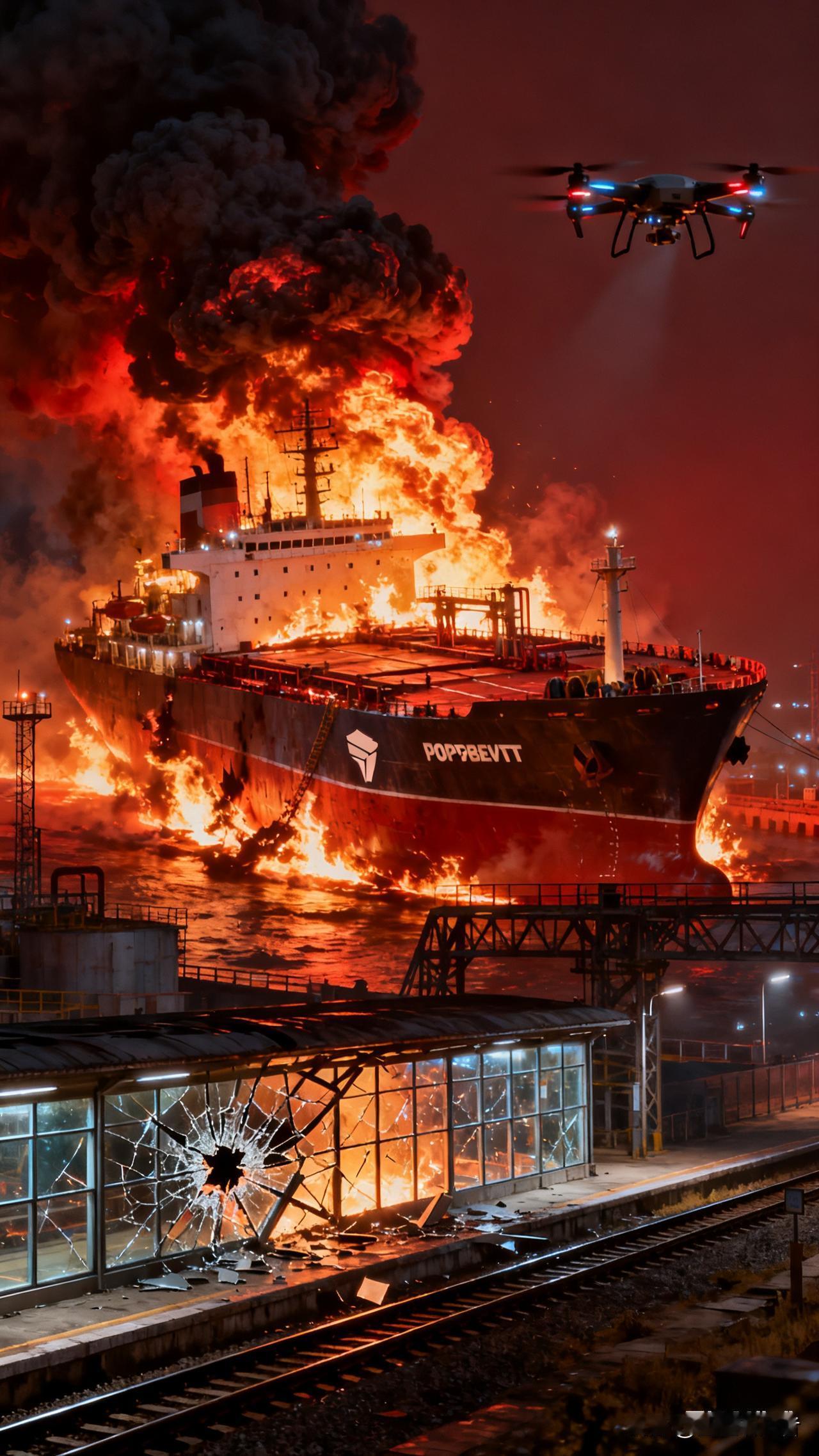 黑海港口浓烟再起，乌克兰一击掐住俄国石油命脉？11月1日，俄罗斯黑海沿岸的火