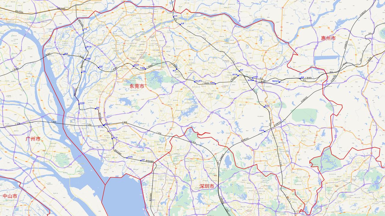 广东省东莞市主要火车站分布图根据铁路12360数据，广东省东莞市目前有以下火车