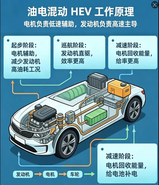 不懂充电、只想省油！HEV混动才是家用代步真香选择很多人纠结买车选油车还是电车