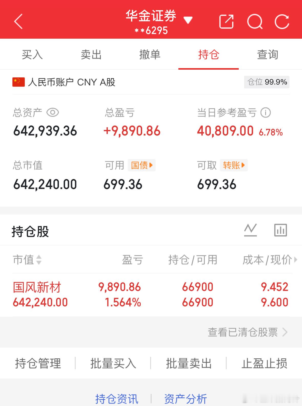 12.22记录炒股第59天（初始50万）总资产：642939当日参考盈亏：+40