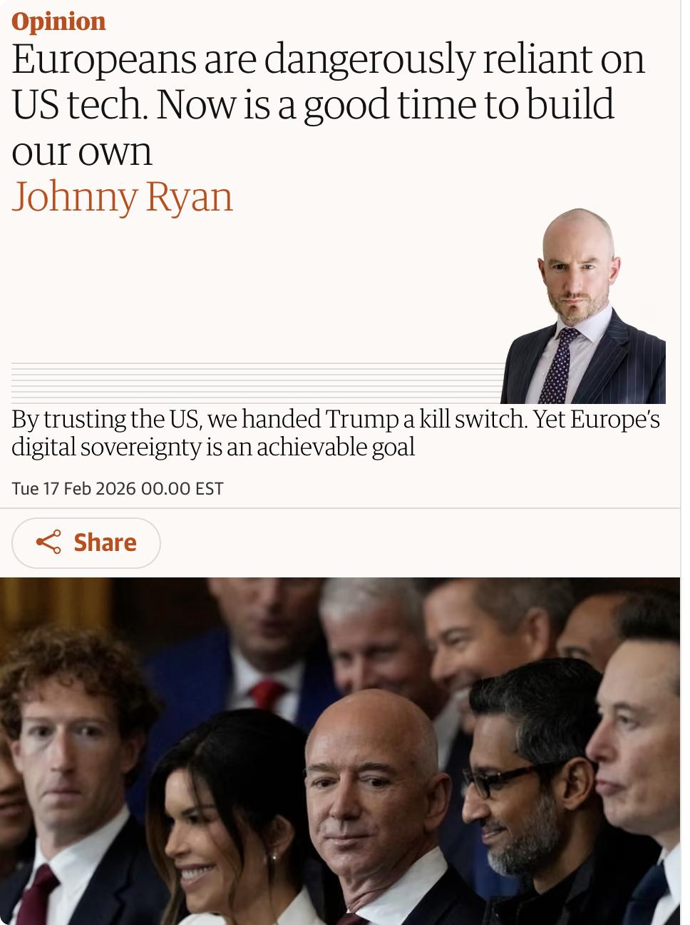 英媒：欧洲在科技领域对美国依赖严重，从日常消费到军事装备都受制于美国技术。例如，