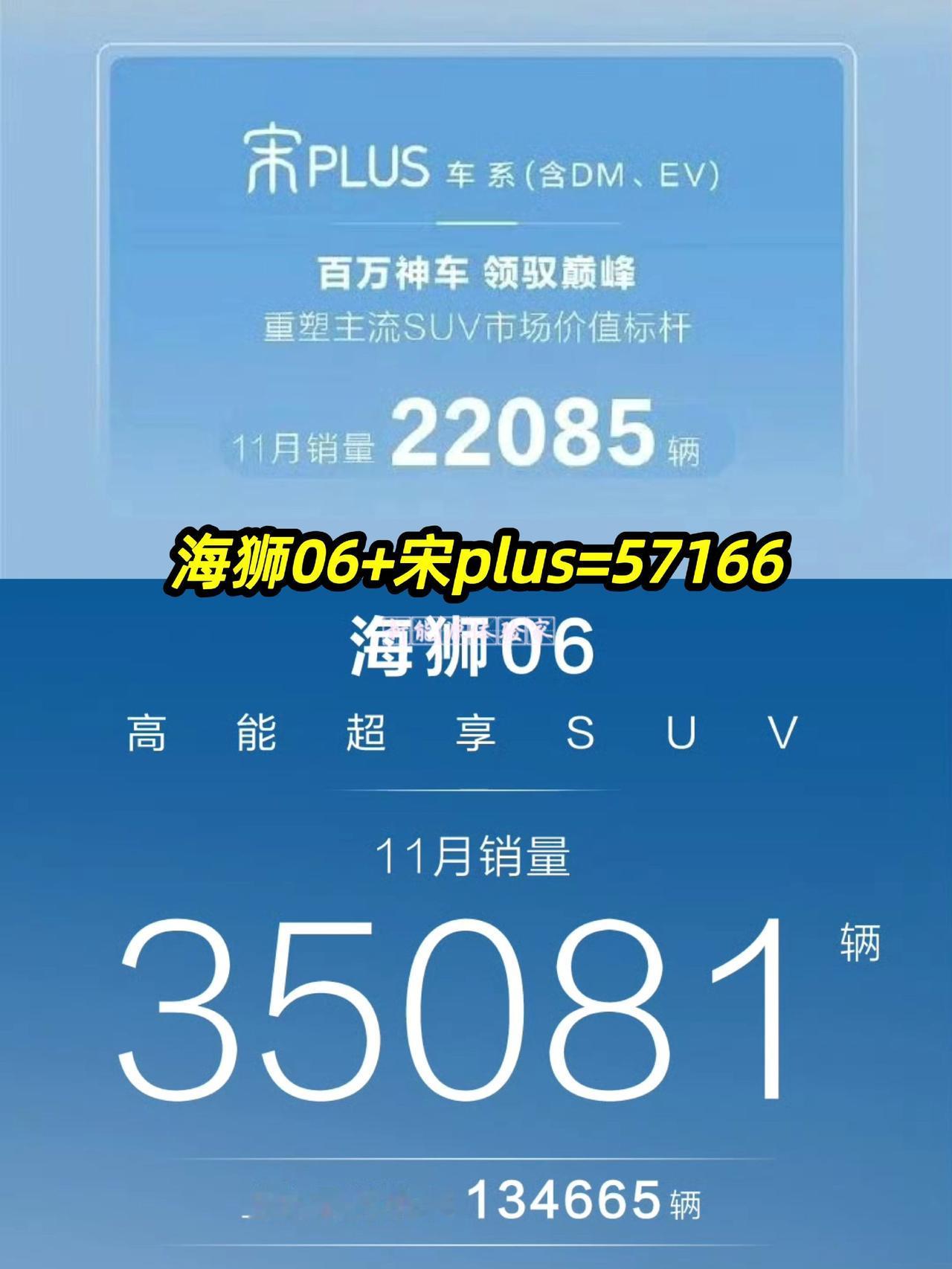 海狮06单月狂销35081辆，成为比亚迪又一爆款，宋PLUS依旧稳站22085