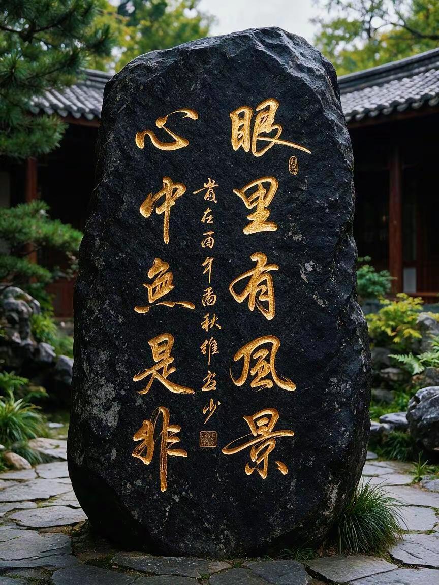 维安书法作品展示。AI金石篆金书法字