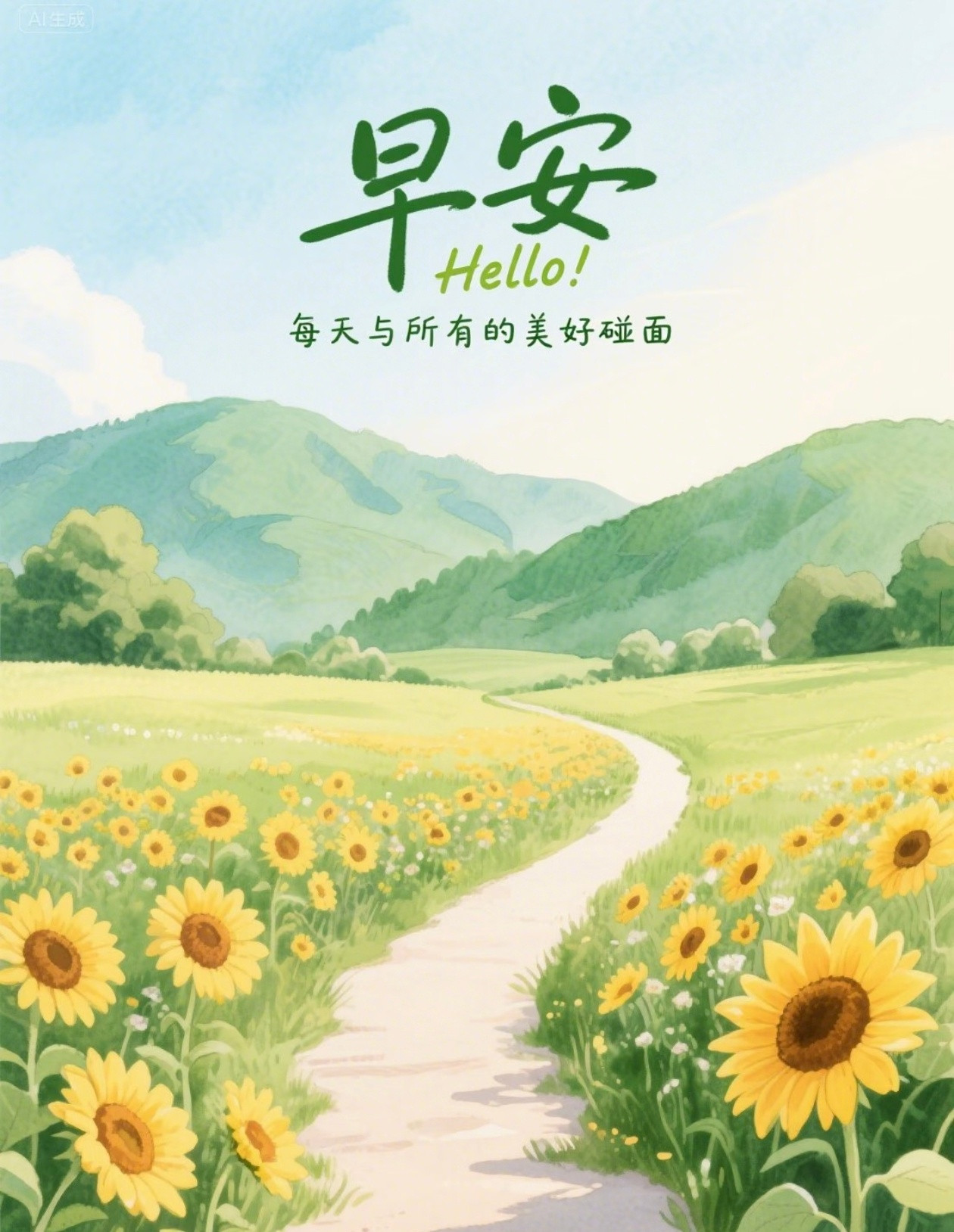 早安花自向阳开，人自向前走，新的一天奔走在自己的热爱里，边努力边快乐，愿你我不