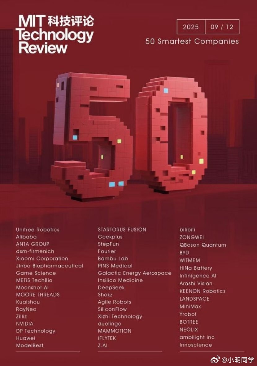 麻省理工发布《50SmartestCompanies》，全球五十家最智能公
