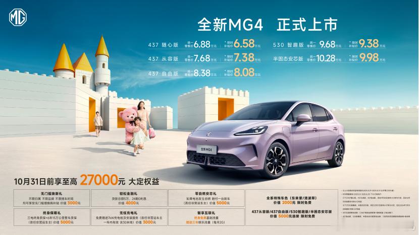 全球首个量产半固态MG4杀入10万内！上汽不愧是大厂气质狠狠拿捏了！MG4定价6